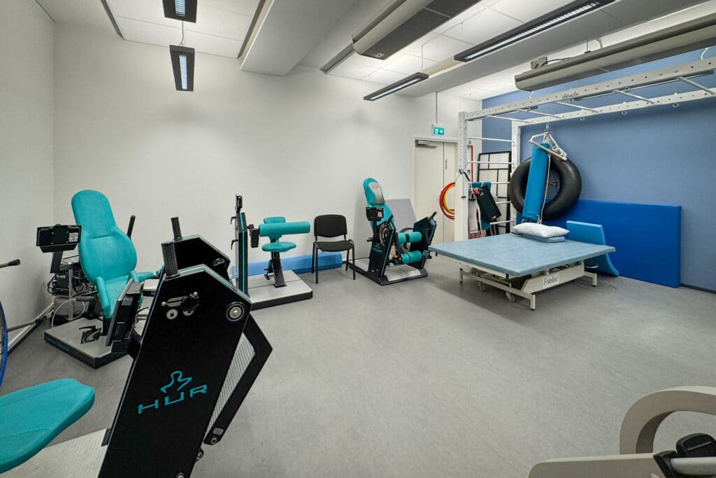 Terveystalo Kuntoutuspalveluiden kuntosali.